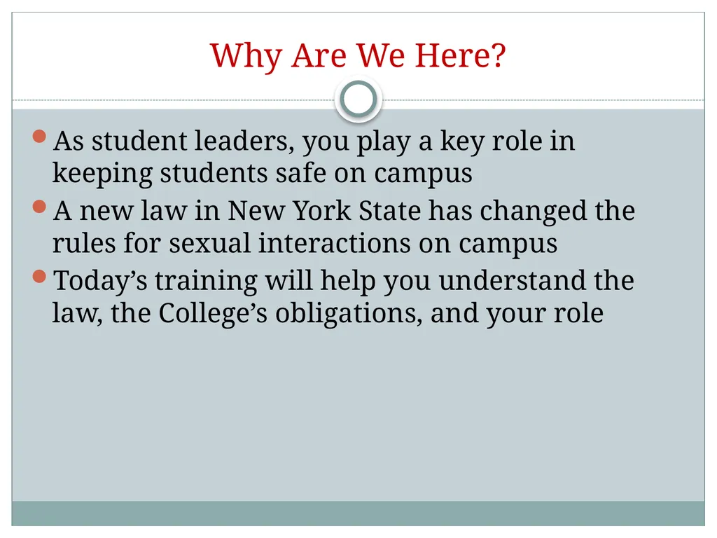Title IX training for SUNY Cobleskill Student - slide 2 of 36