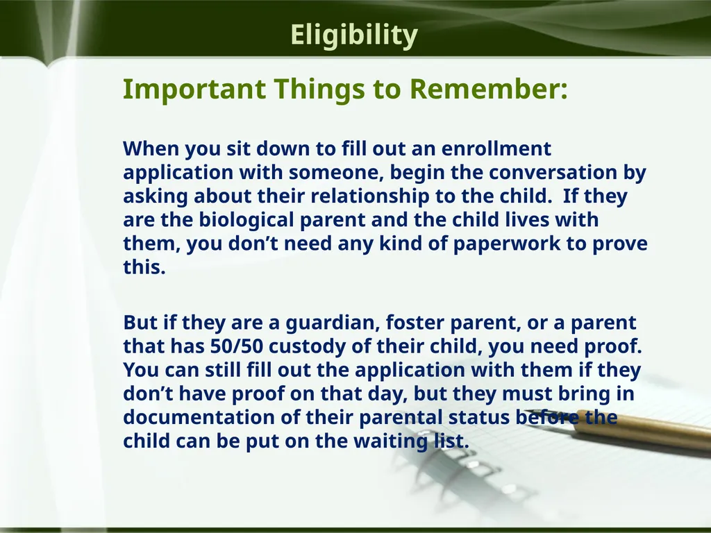 Head Start ERSEA Training 2026-27 Eligibility - slide 14 of 103