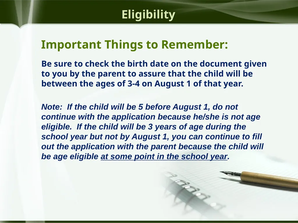 Head Start ERSEA Training 2026-27 Eligibility - slide 18 of 103