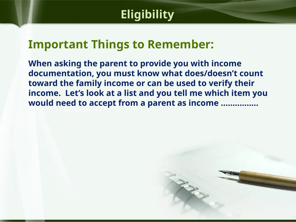 Head Start ERSEA Training 2026-27 Eligibility - slide 56 of 103