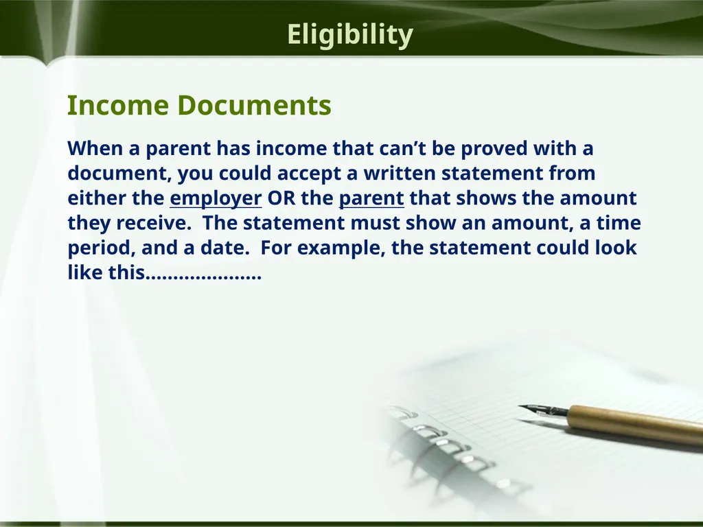 Head Start ERSEA Training 2026-27 Eligibility - slide 64 of 103
