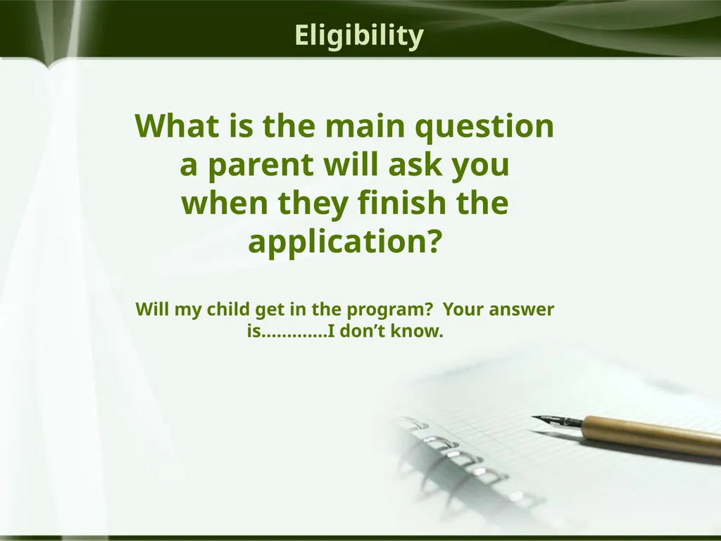 Head Start ERSEA Training 2026-27 Eligibility - slide 9 of 103
