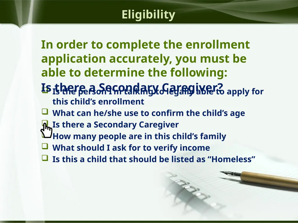 Head Start ERSEA Training 2026-27 Eligibility - slide 19 of 103