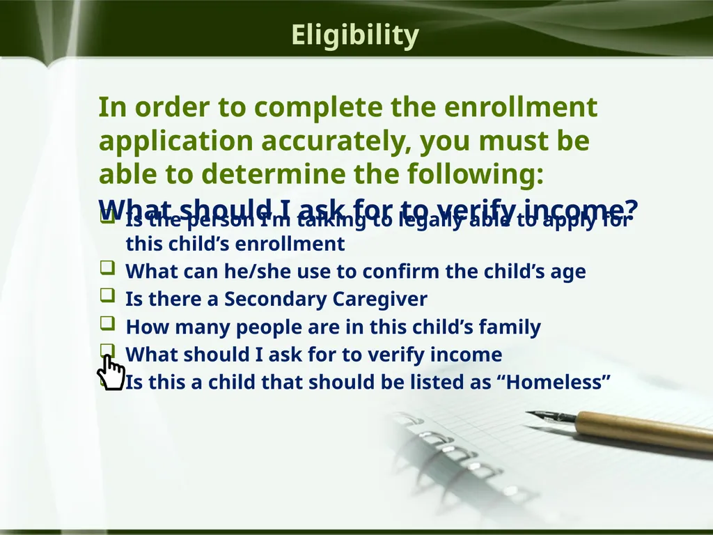 Head Start ERSEA Training 2026-27 Eligibility - slide 54 of 103