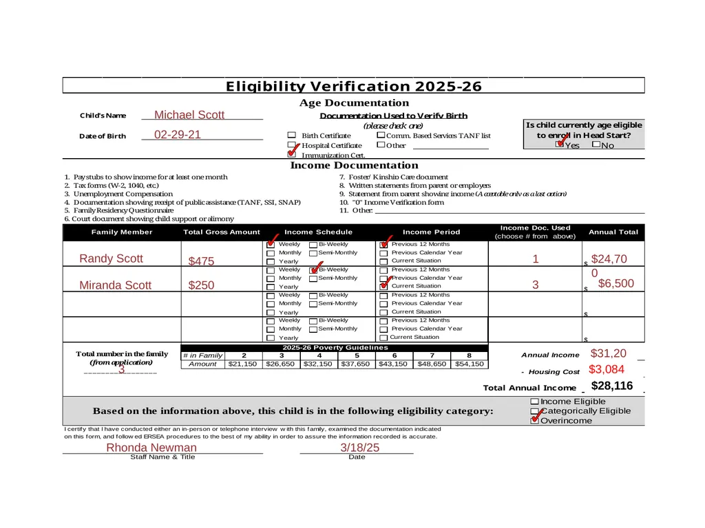 Head Start ERSEA Training 2026-27 Eligibility - slide 78 of 103