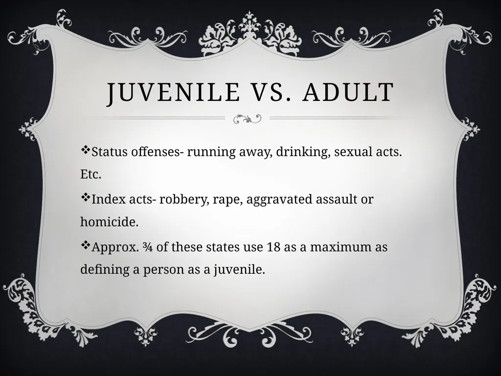 Juvenile delinquency By: The Second Group (hold - slide 17 of 22