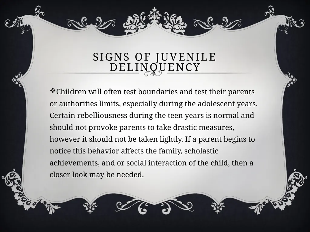 Juvenile delinquency By: The Second Group (hold - slide 8 of 22