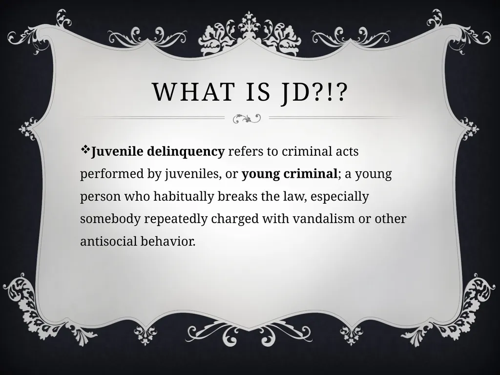 Juvenile delinquency By: The Second Group (hold - slide 3 of 22