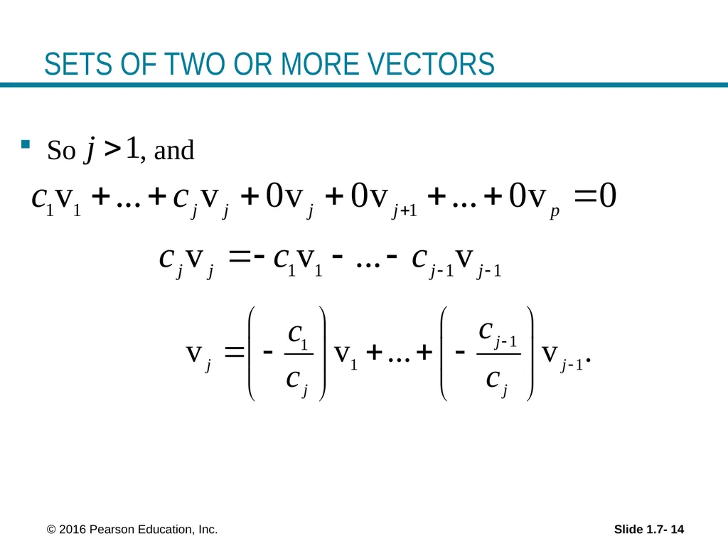 © 2016 Pearson Education, Inc. Linear Equations in - slide 14 of 20
