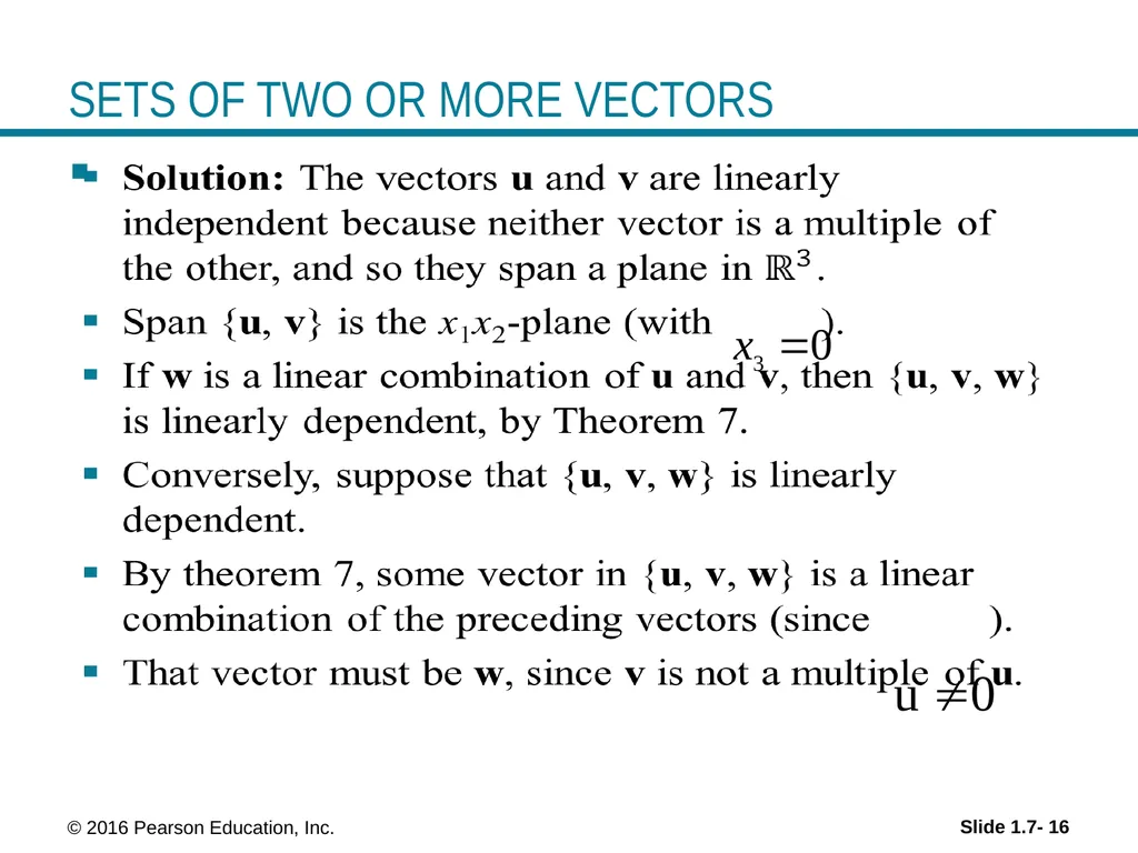 © 2016 Pearson Education, Inc. Linear Equations in - slide 16 of 20