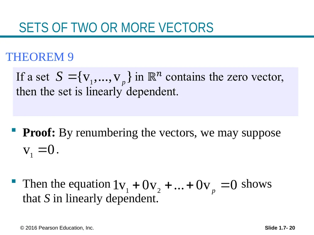 © 2016 Pearson Education, Inc. Linear Equations in - slide 20 of 20