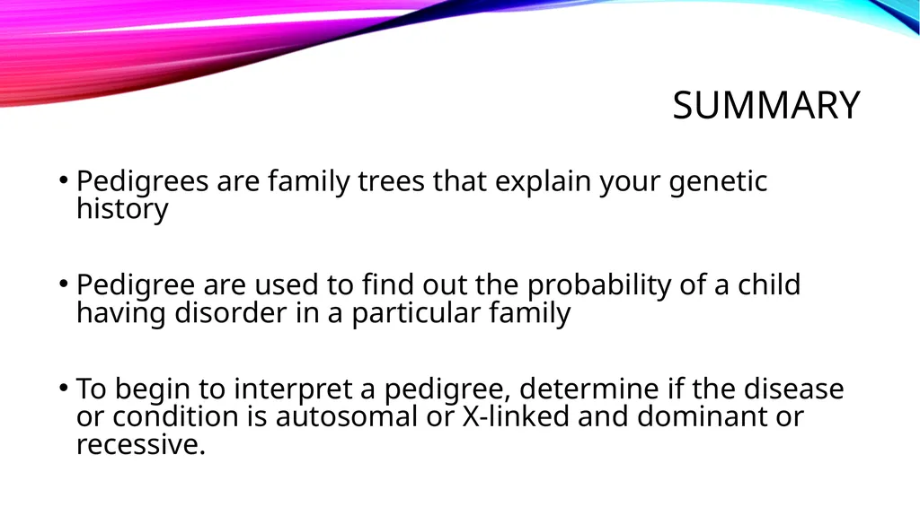 pedigree overview What is a pedigree? Definition - slide 17 of 42