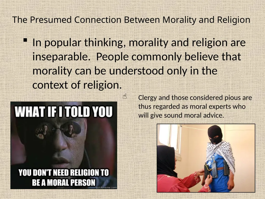 Does Morality Depend on Religion? James Rachels & - slide 2 of 18