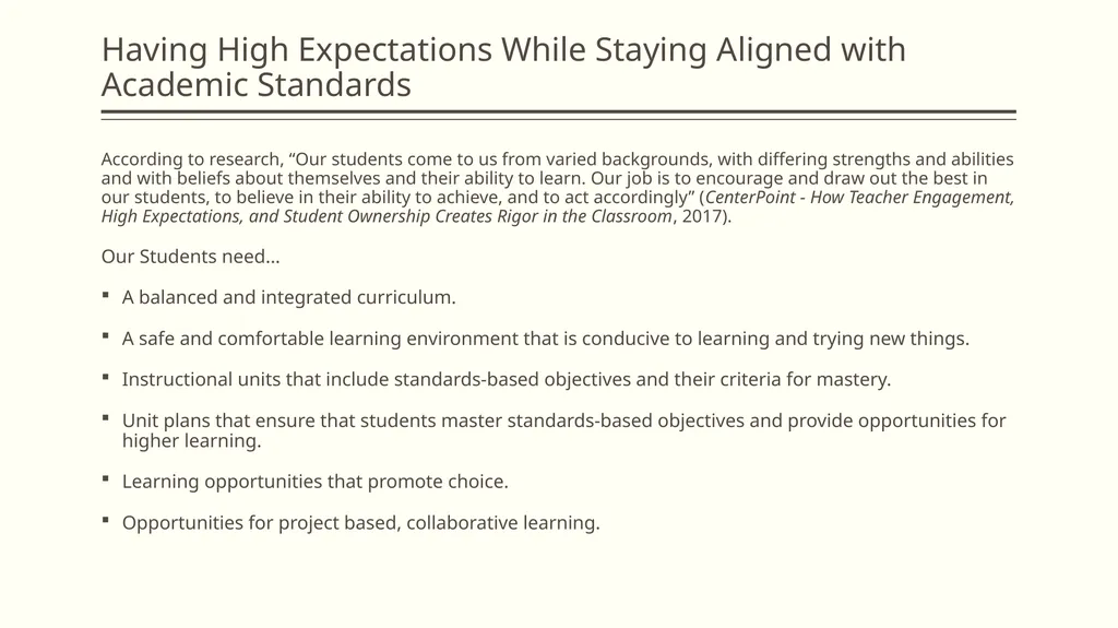Curriculum Integration to promote student outcomes - slide 3 of 12