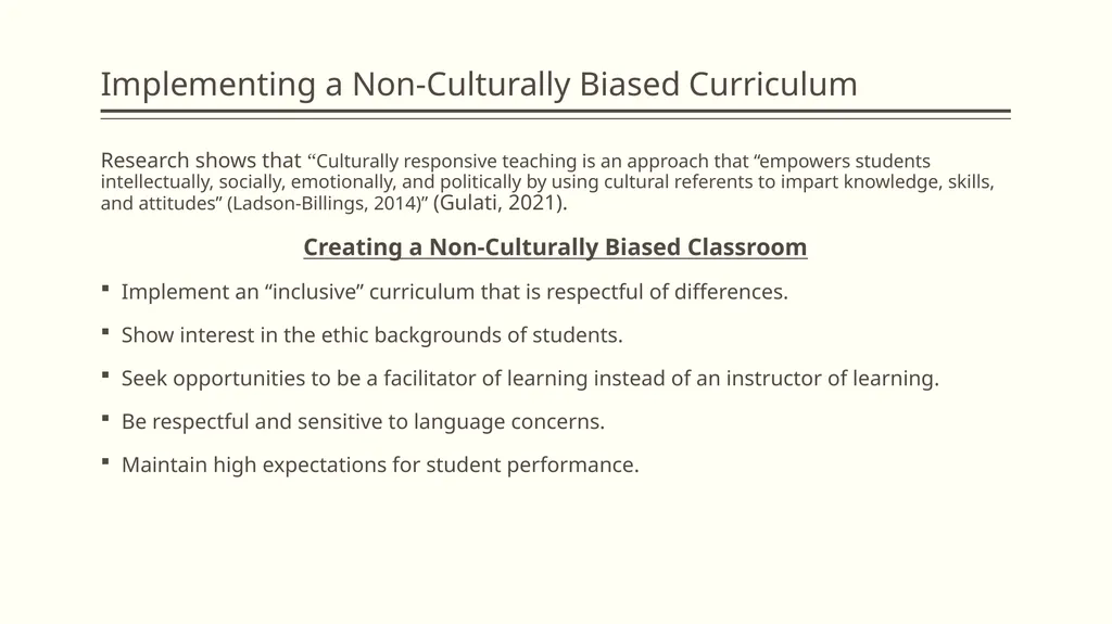 Curriculum Integration to promote student outcomes - slide 6 of 12
