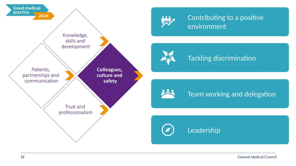 Implementing Good medical practice 2024 - slide 12 of 39
