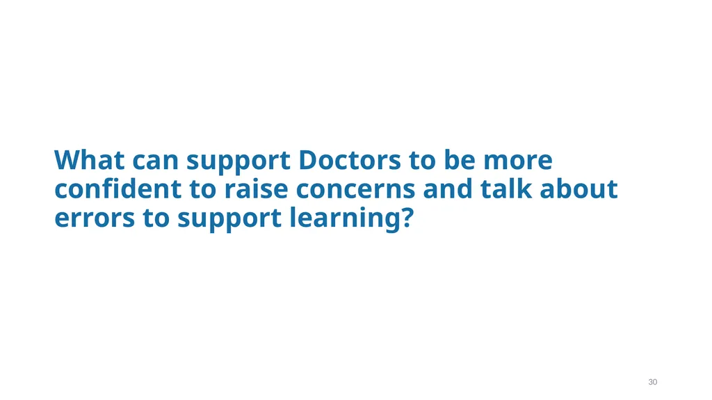 Implementing Good medical practice 2024 - slide 30 of 39