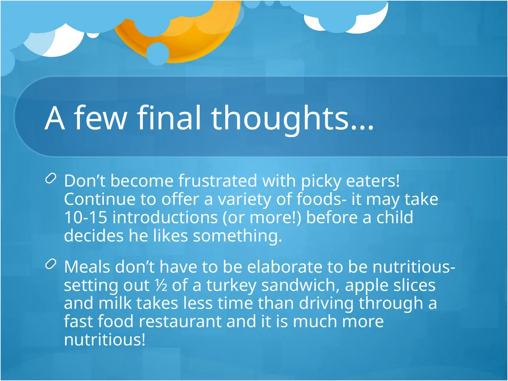 Infant and Toddler Nutrition Continuity Clinic - slide 19 of 22
