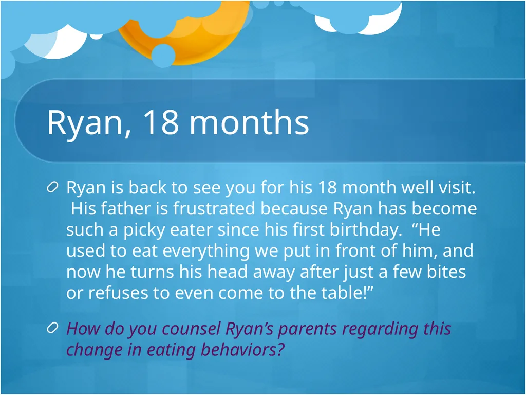 Infant and Toddler Nutrition Continuity Clinic - slide 11 of 22