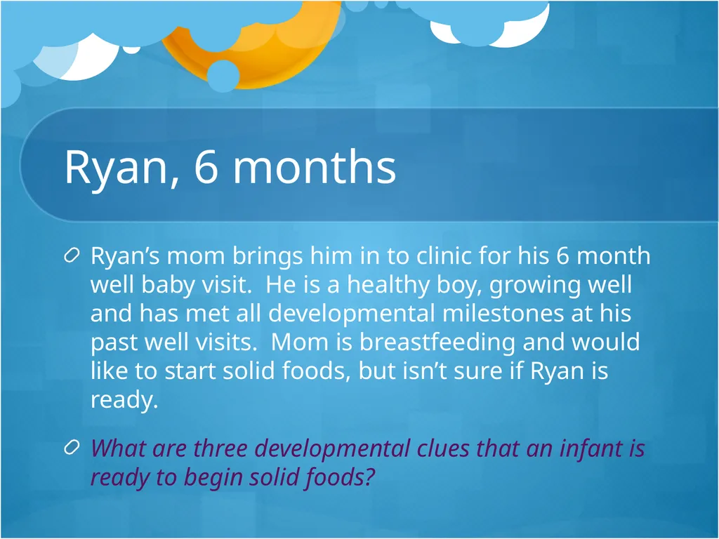 Infant and Toddler Nutrition Continuity Clinic - slide 4 of 22