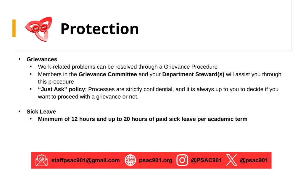 PSAC 901 Member Orientation The Union of Graduate - slide 6 of 14