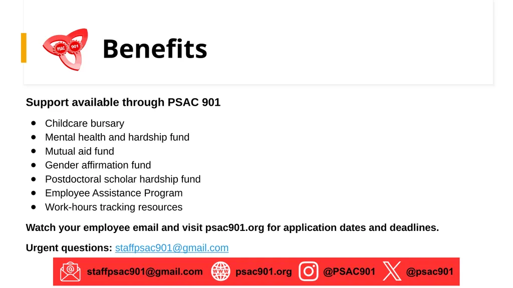 PSAC 901 Member Orientation The Union of Graduate - slide 5 of 14