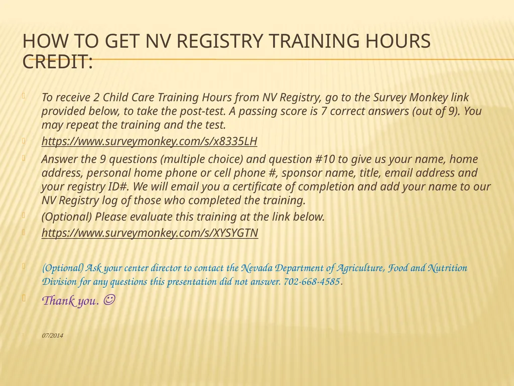 CACFP Child Care Center STAFF Training Civil - slide 32 of 32