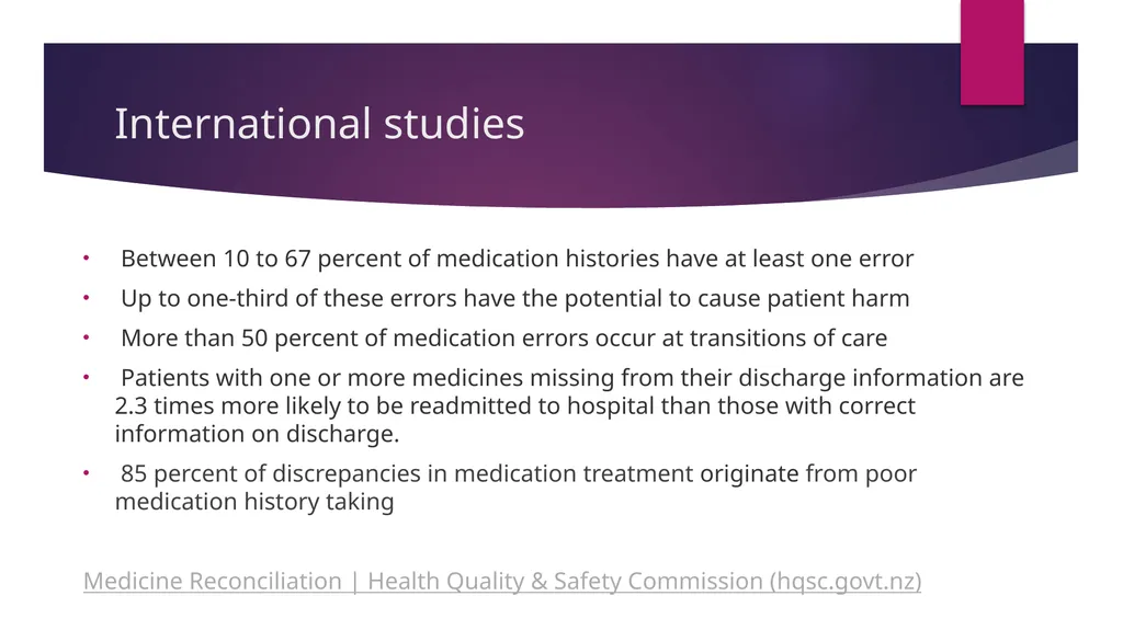 Medicine Reconciliation Catherine Wilson – - slide 4 of 24
