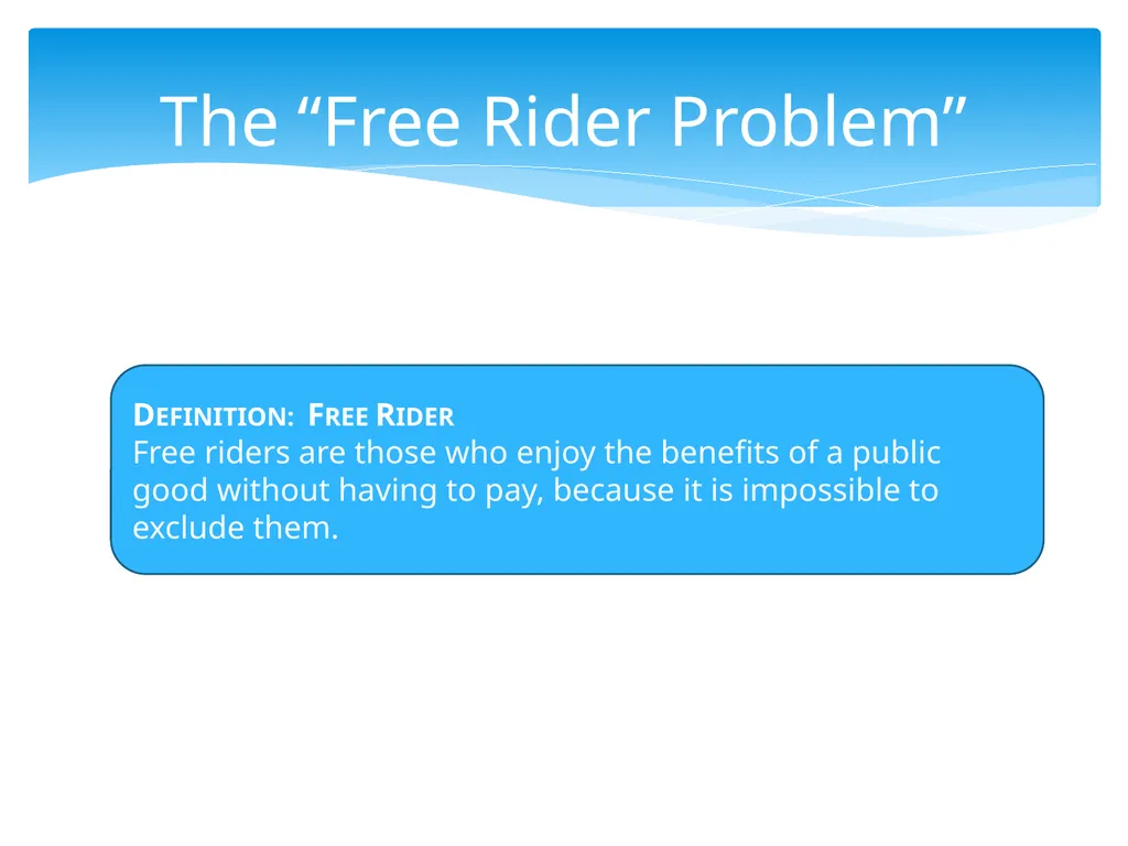 1.4.2 Types of Market Failure 1.4.2.4 Lack of - slide 19 of 30