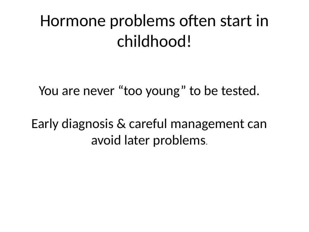 Endocrine dysfunction (Hormone imbalance) in - slide 12 of 37