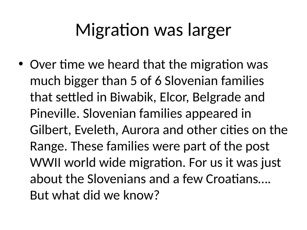 SLOVENIAN IMMIGRATION TO THE MINNESOTA IRON RANGE - slide 43 of 50