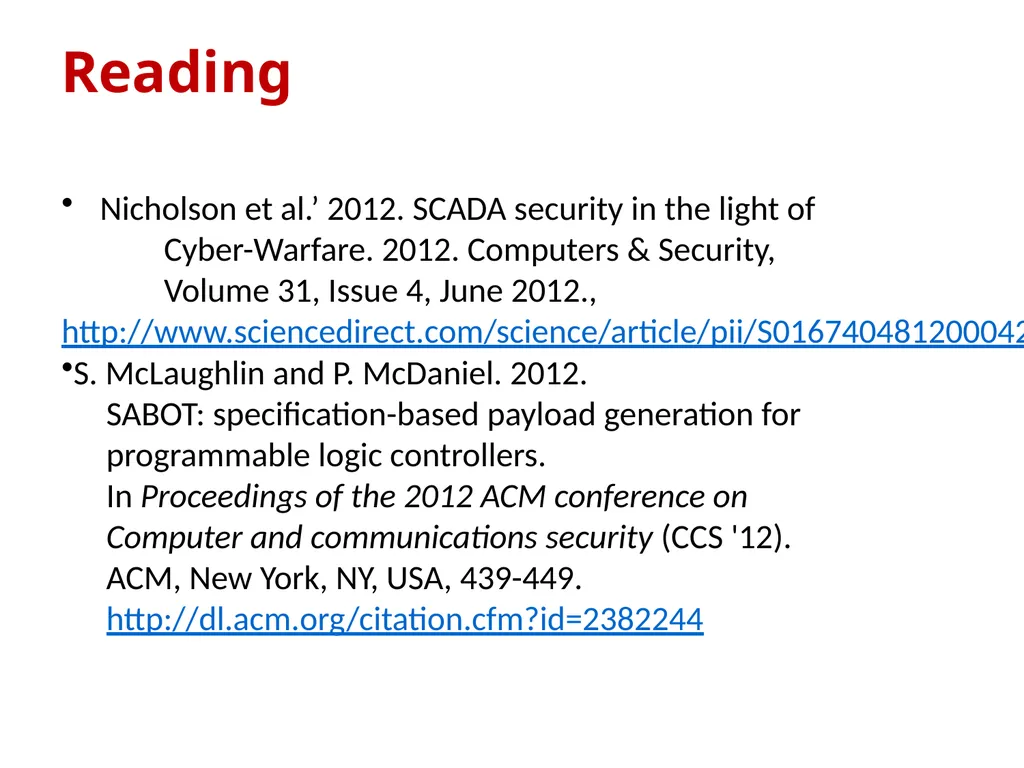 Supervisory Control and Data Acquisition (SCADA) - slide 2 of 32