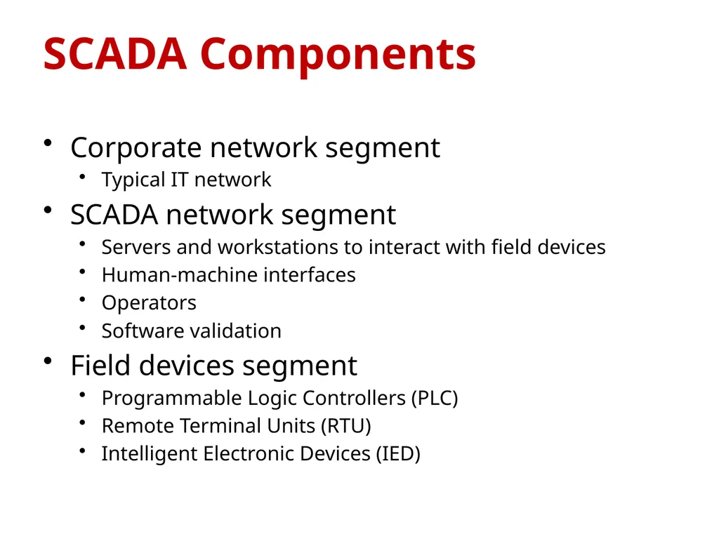Supervisory Control and Data Acquisition (SCADA) - slide 5 of 32