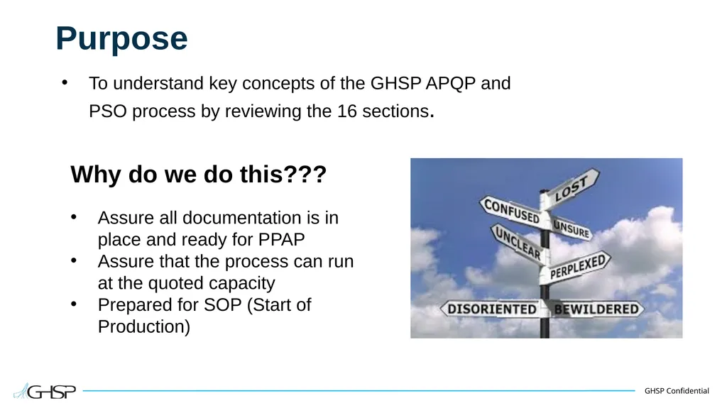 Supplier Training – APQP/PSO Purpose To understand - slide 2 of 22