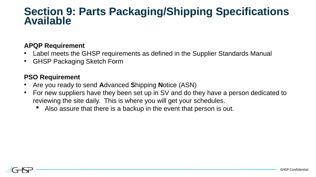 Supplier Training – APQP/PSO Purpose To understand - slide 12 of 22