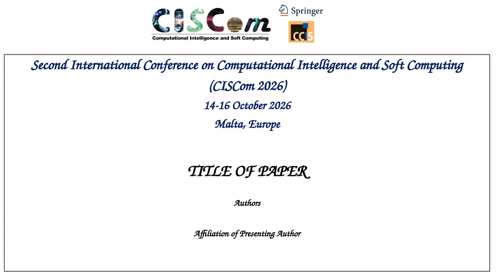 Second International Conference on Computational - slide 1 of 11