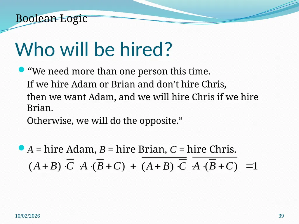 Logic Puzzles What can we learn from them? - slide 39 of 46