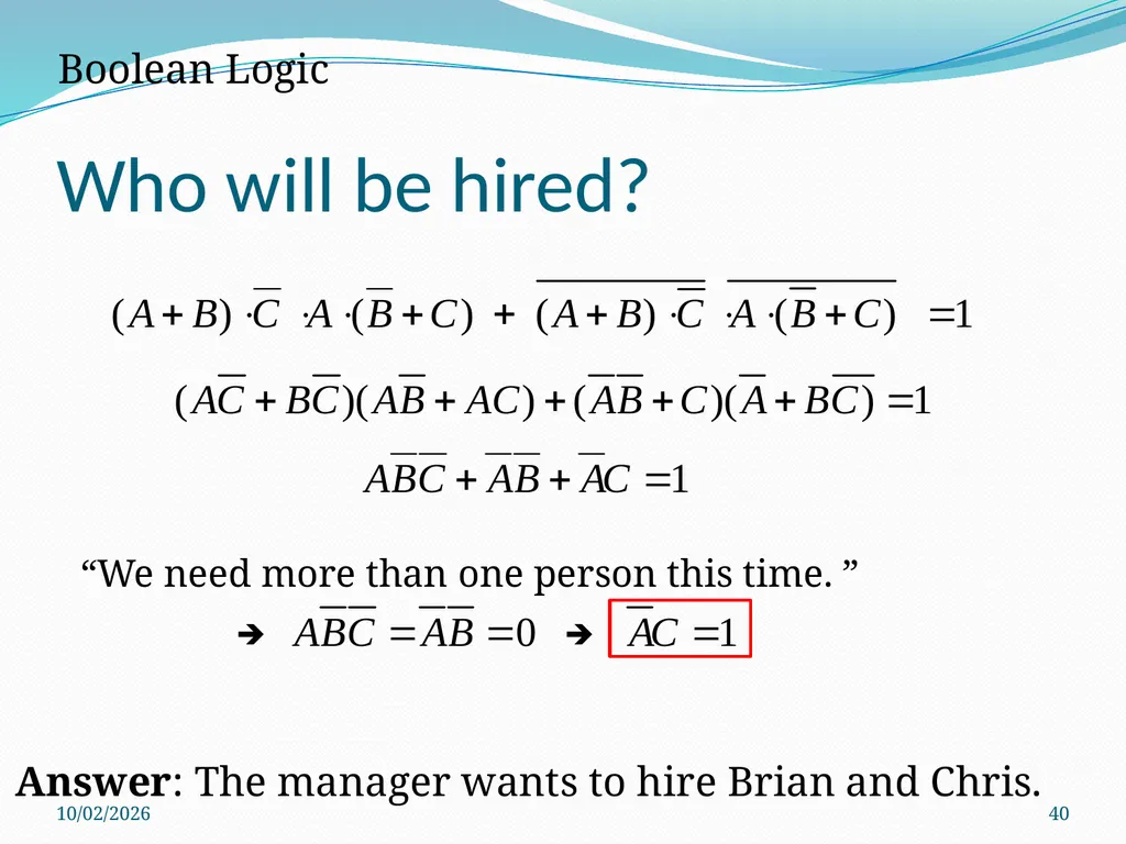 Logic Puzzles What can we learn from them? - slide 40 of 46