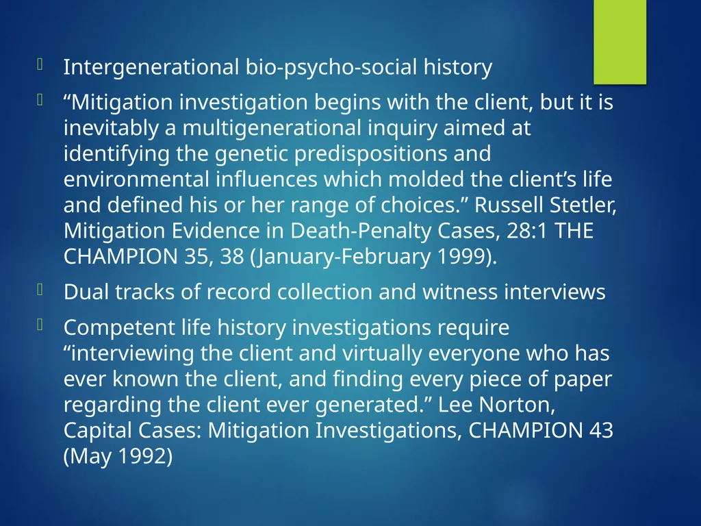 An introduction to mitigation: a defendant’s - slide 5 of 40