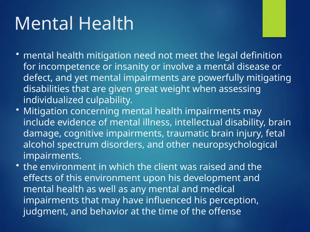 An introduction to mitigation: a defendant’s - slide 32 of 40