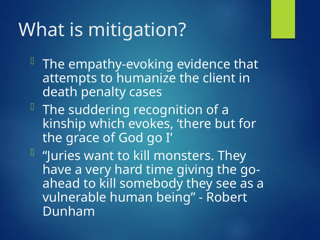 An introduction to mitigation: a defendant’s - slide 2 of 40