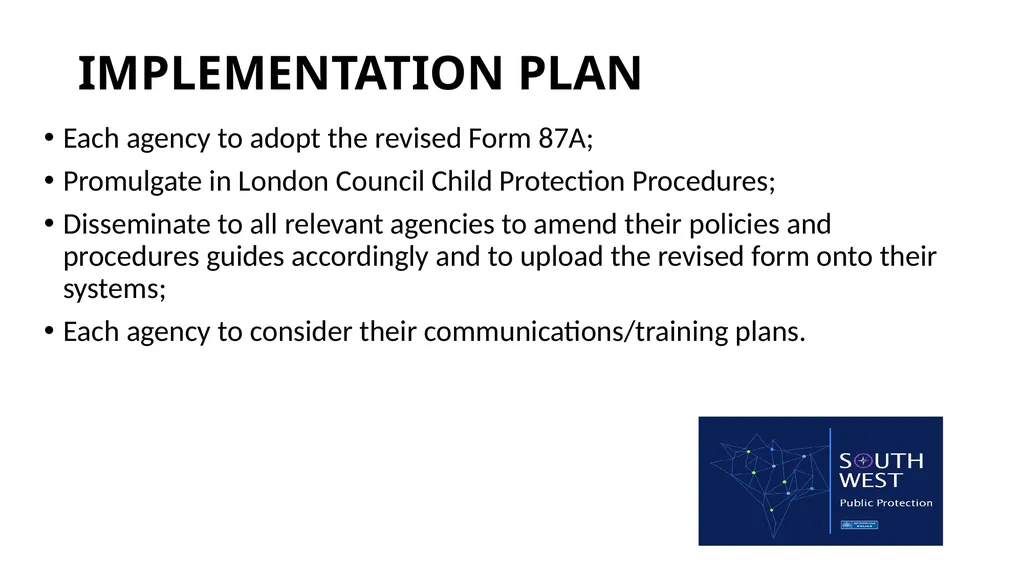 Briefing Note – redrafted Form 87A and - slide 8 of 8