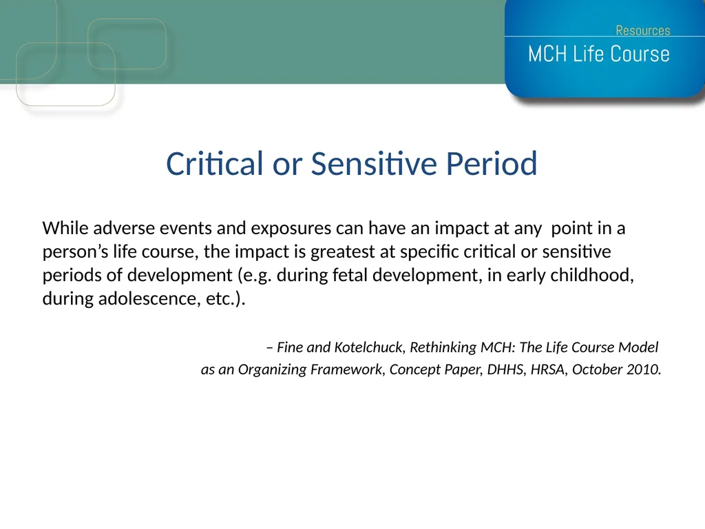 Life Course Model as an Organizational Framework - slide 17 of 25