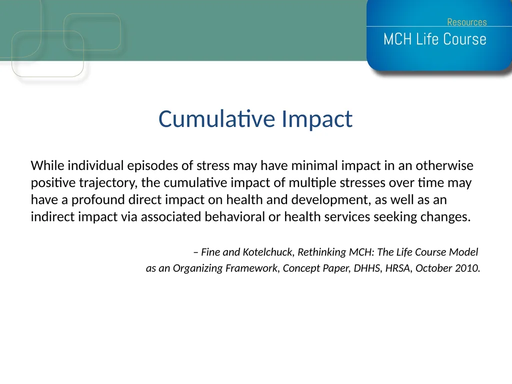Life Course Model as an Organizational Framework - slide 15 of 25