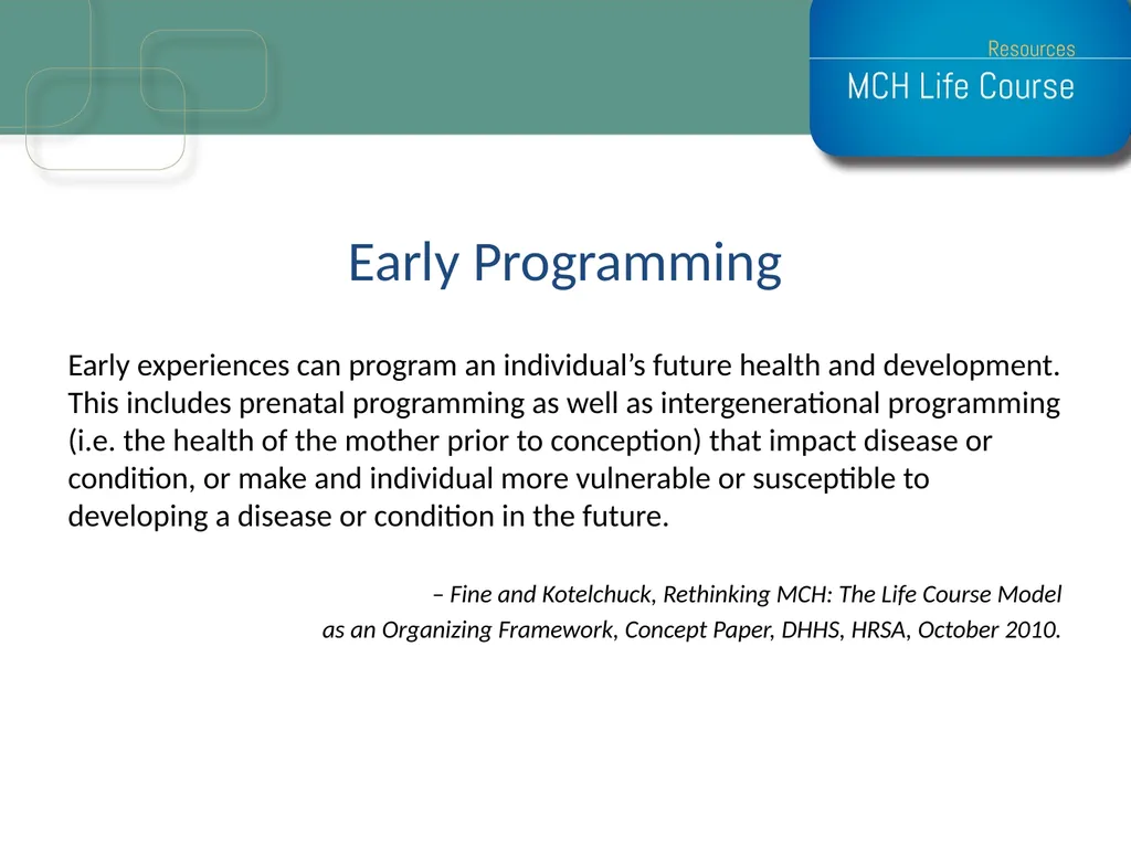 Life Course Model as an Organizational Framework - slide 13 of 25