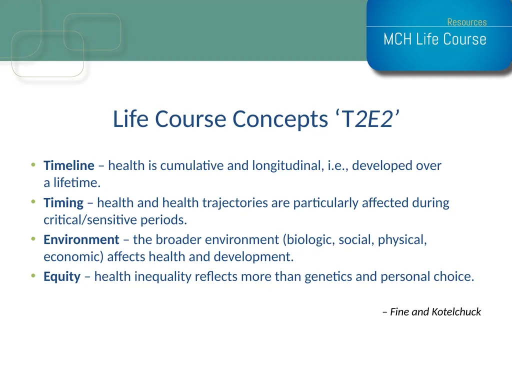Life Course Model as an Organizational Framework - slide 5 of 25