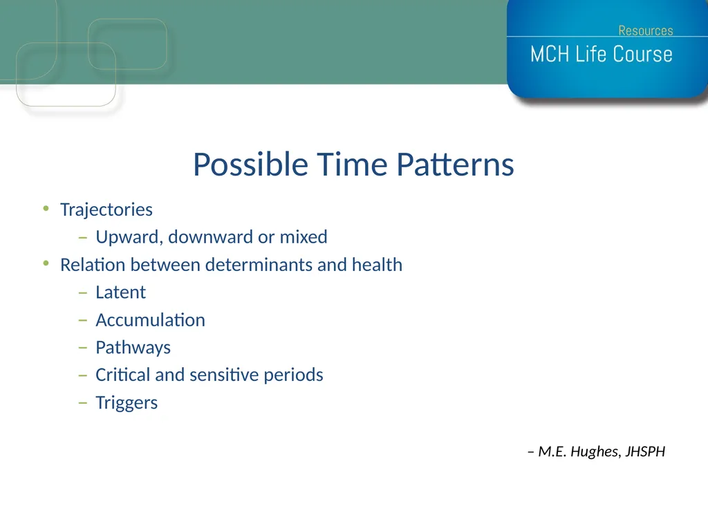 Life Course Model as an Organizational Framework - slide 9 of 25