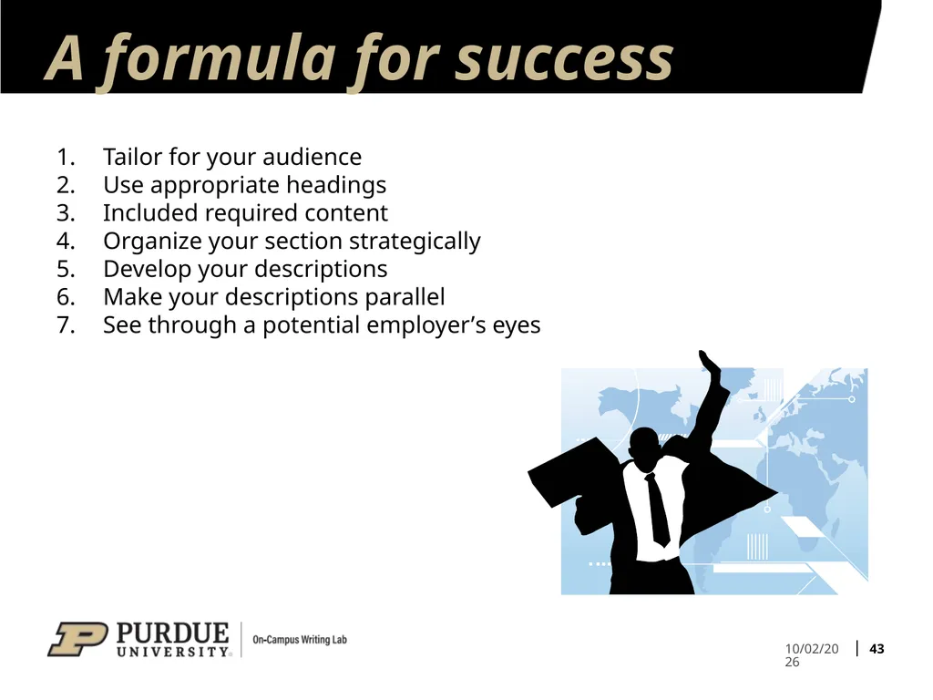Developing Your Résumé 1 Overview of Sections 2 - slide 43 of 53