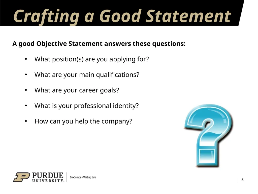Developing Your Résumé 1 Overview of Sections 2 - slide 6 of 53