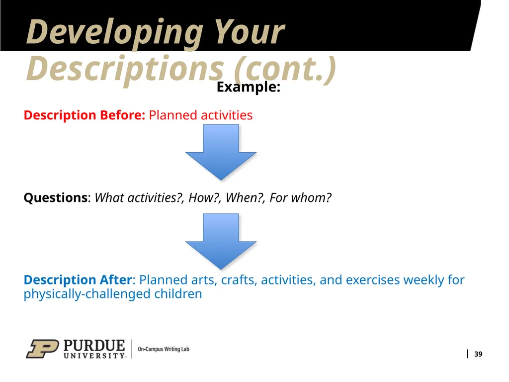 Developing Your Résumé 1 Overview of Sections 2 - slide 39 of 53